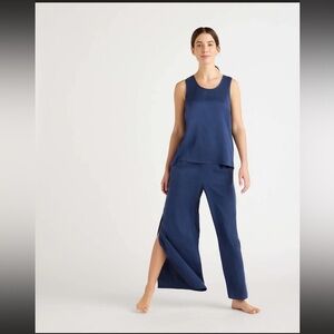 NWOT Quince silk pajama set - indigo
